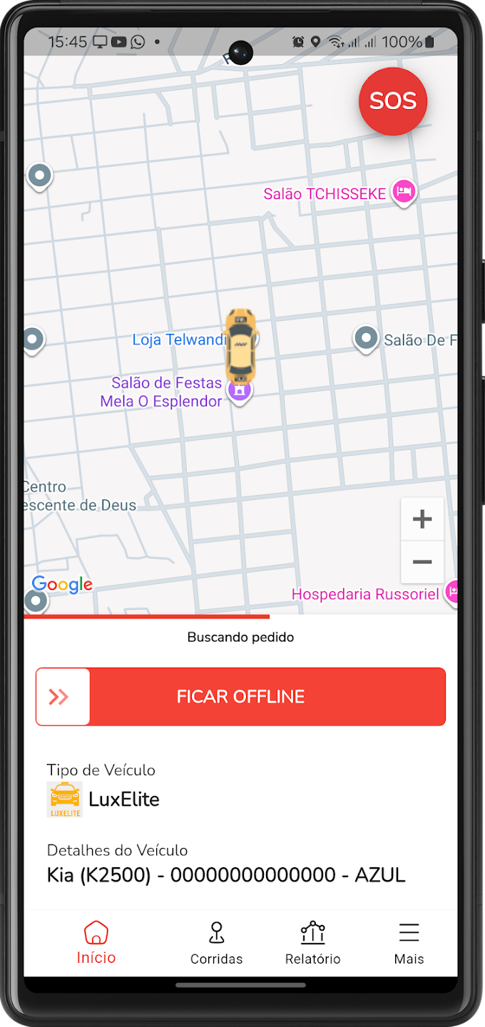 Interface do projecto Ondjla