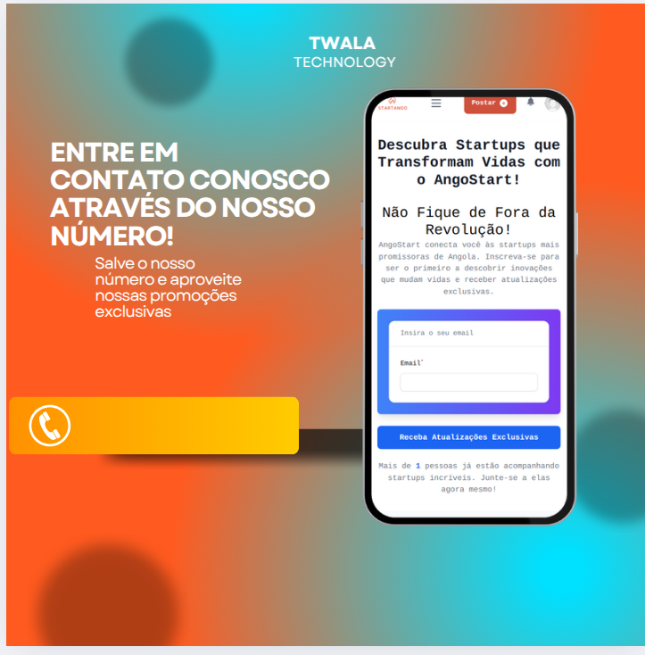 Interface do sistema Startango